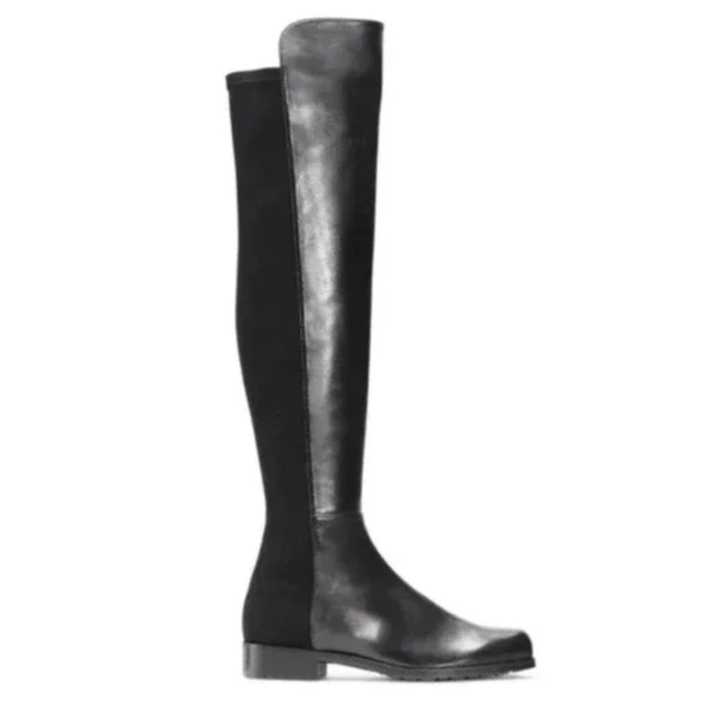 Stuart Weitzman 5050 Over The Knee Boots Black Nappa Leather Size 7